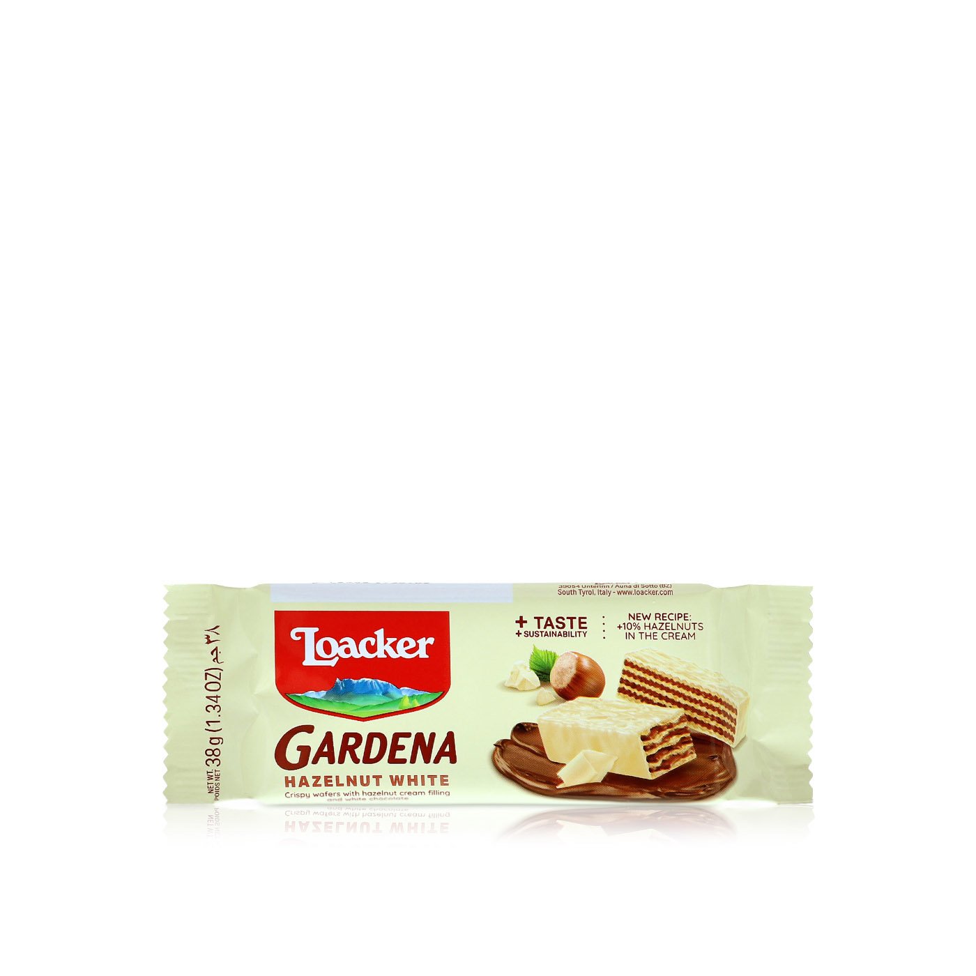 loacker gardena hazelnut white 38g