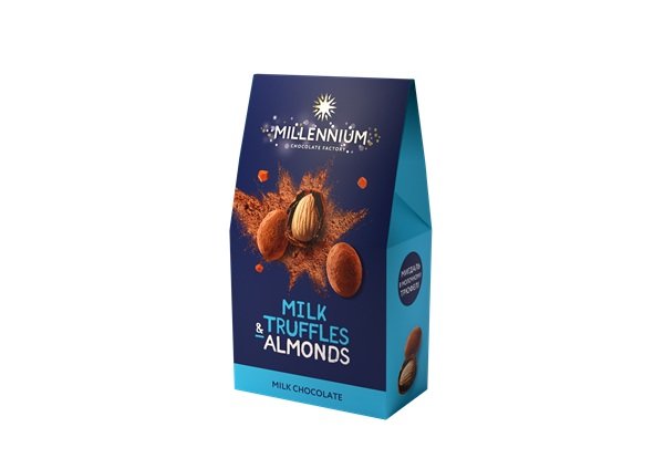 millennium milk truffles and almonds 100g