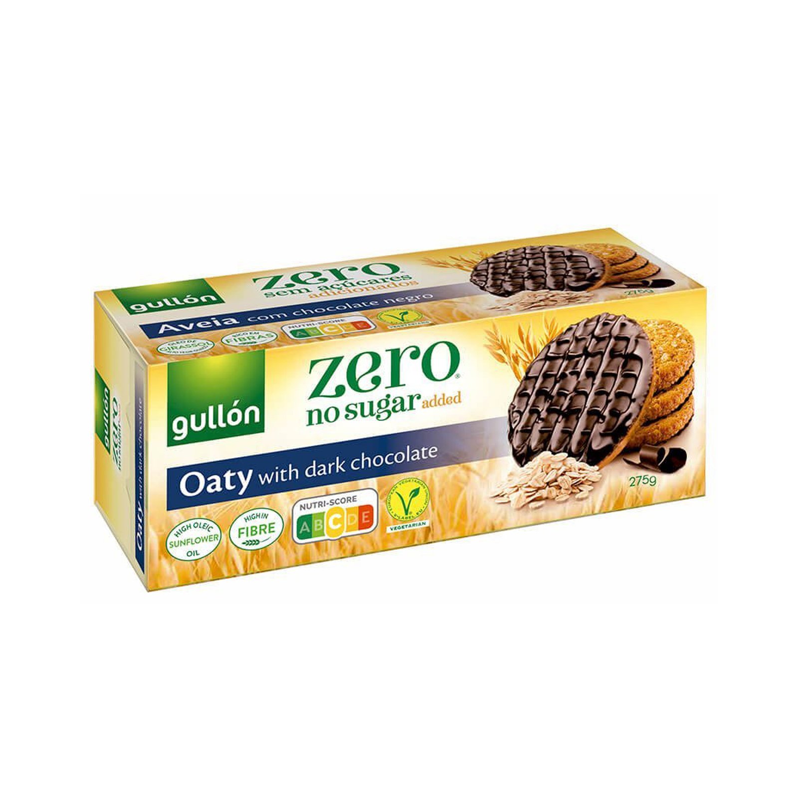 gullon zero no sugar oaty with dark chocolate 275g 