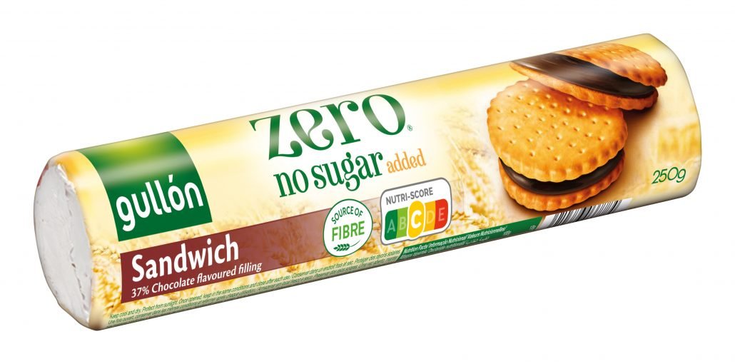 gullon zero no sugar sandwich 40% chocolate 250g