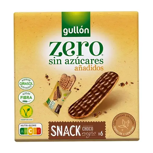 gullon zero no sugar snack dark choco 150g 