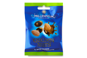 millennium golden nuts almonds & milk chocolate 50g