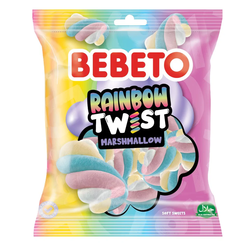 Bebeto Rainbow Twist marshmallow 60g