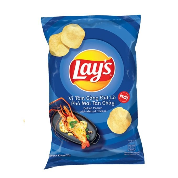 lays baked prawn with melted cheese 90g