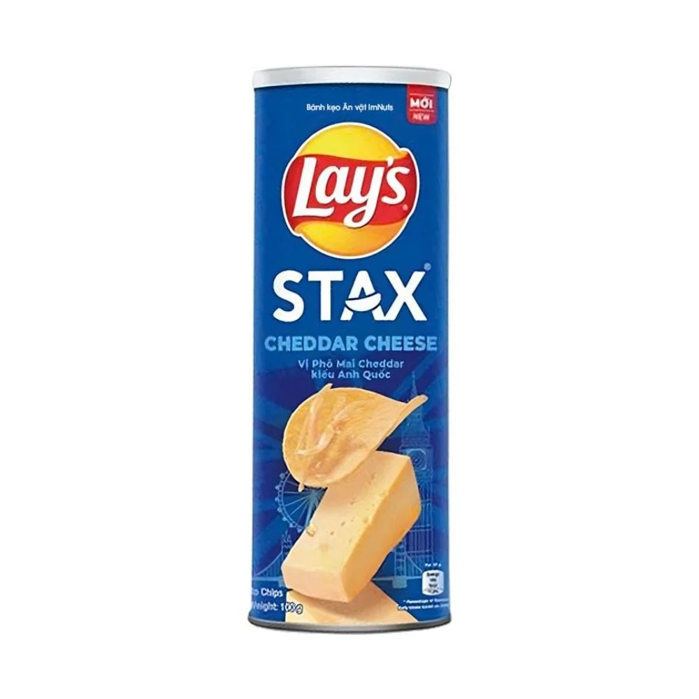 lays stax cheddar cheese 100g