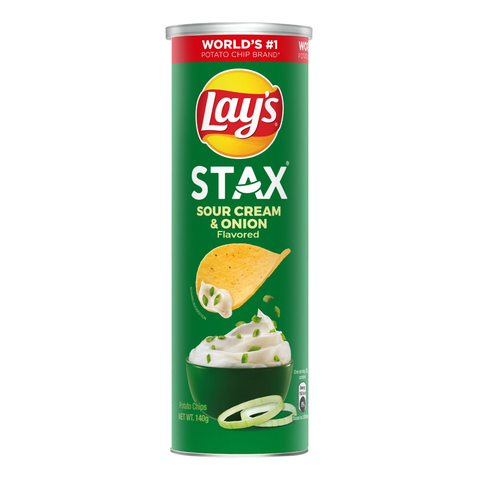 lays stax sour cream & onion 100g